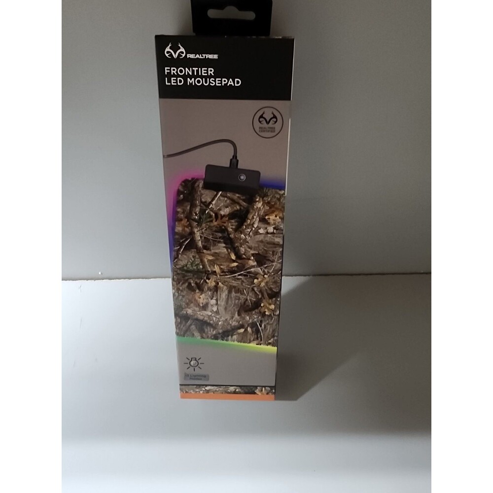 Realtree Frontier LED Gaming Mousepad Camo RGB Light Up Edge Large New NIB